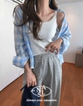 나나살롱 [MAED] 워터리 체크 SHIRTS