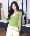 컬러위드클로젯 [어텀10%🍂] 아보랩t (여리핏,가을티셔츠,레이어드티,발레코어,허얇핏t)