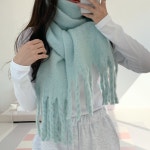 블루씨티 [6만장돌파!❤] 폭닥 캔디 무지 도톰 빅 목도리 머플러 11color