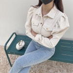 오네트 [핏보장/존예템] 허리쏙 엠보 투웨이 크롭 자켓 (3 color)