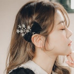 로라하 [당일출고]큐빅 옆머리 앞머리 포인트 집게핀 헤어핀 머리핀 리시안 스타