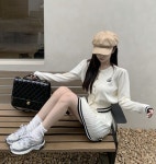 꽃보다옷 러블리 셋업 카라 니트 가디건 + 미니 스커트 2컬러