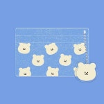 168cm케이스 (PVC 카드포켓) 곰찌 . 카드 키링 글리터 투명 커플 우정 명함 지갑 슬롯 포켓 교통 포토 카드 여행 선물 여자 남자 홀더