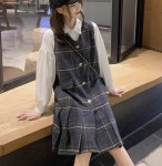 꽃보다옷 러블리 매력 뷔스티에 셔츠 체크 원피스