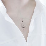 흙스튜디오 [KC인증]오너먼트 도형 만다라 나비 달 별 미니 타투 스티커_no.03 새벽 별빛 오너먼트 Medium