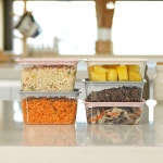 가쯔 심플쿡 냉동밥 도시락통 사각 전자렌지용기(600ml) 16개