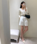 이즈카민 [무료배송]페리 하프 팬츠(벨트 set)