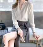 꽃보다옷 요옷 어때 브이넥 긴팔 블라우스