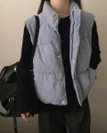 리레스트 [코듀로이🩷]코듀로이패딩 패딩조끼 조끼패딩