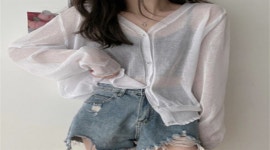 여름 미 가디건 비치는 냉감 롱원피스 루즈핏 브이넥