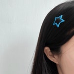 디아브 [당일출고] 별 똑딱핀 별똥별 y2k 컬러 집게핀