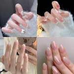 씨씨네일 봄신상 화이트 네일팁 붙이는 셀프 젤 네일