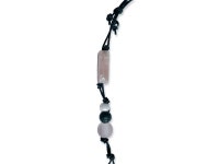 셀피쉬클럽 핑크 락스타 원석 매듭 목걸이