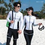 메이리앤 [래쉬가드set🌊/커플❤/BEST] 투톤 긴팔 래쉬가드 세트 (수영장/비치웨어/바다/워터파크/빅사이즈/집업/수영복)