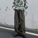 더슬리 카고 팬츠 (FREE) (밴딩-스트링-체형커버-빅사이즈-사계절-간절기-남여공용-와이드팬츠-투웨이-면팬츠-조거팬츠-유니크-출근룩)