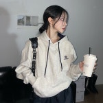 무아무아 [2TYPE] 스티치 콤비 후디: 2color