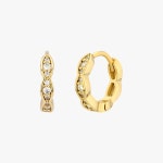 골드앤디어 골드앤디어 14KGF 웨이브 큐빅 원터치 귀걸이