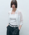 몽돌 글로우 시스루 셔츠 화이트 MDSH014WHITE