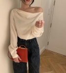 에치와오 포스터 쉬어블라우스 2col 데일리룩 하객룩 출근룩 오프숄더