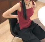 루프온 [무료반품] 더블 핀턱 버뮤다 팬츠 (4color)