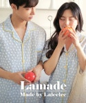 라리리 [직진배송/자체제작 인기폭발 라메이드] 여름 커플 파자마 데일리 반반 러브콕 썸쿵 블루미 상하세트 파자마 홈웨어 잠옷 (3472)