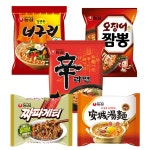 덕원상사 [농심라면]인기라면 10봉(신라면+너구리+짜파게티+안성탕면+오징어짬뽕)