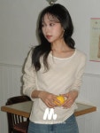 마이온샵 [단독][반팔&긴팔] #MADE 르바나 스트라이프 골지 티셔츠 (단가라-배색라운드넥-레이어드-골지티셔츠-라운드넥티셔츠-루즈핏... 