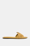 스페인샵 자라 옐로우 레더 크로스 스트랩 플랫 샌들 2647/710/305 MUSTARD