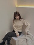 [파인울 노엘 라운드 니트 (라운드넥 스탠다드핏 셔링)] 체리코코