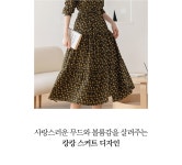 데이벨 플라워 패턴 플라켓 버튼 캉캉 플레어 원피스 - 시크라인 데이벨 플라워 패턴 플라켓 버튼 캉캉 플레어 원피스