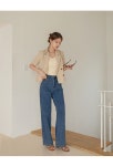 예니스 핀턱 데님 와이드 팬츠(기본,롱) - 시크라인 예니스 핀턱 데님 와이드 팬츠(기본,롱)