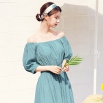 알버니 오프 숄더 원피스 - 시크라인 알버니 오프 숄더 원피스