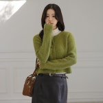 시크폭스 - [FRANCAIS] 블로뉴 앙고라 니트 가디건_F5W149CA