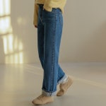 시크폭스 - 베누와 기모 세미와이드 데님팬츠