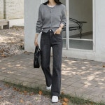 시크폭스 - 미셀 워싱 세미와이드 데님 팬츠_52DP641