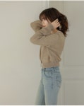 시크폭스 - 슈 헤어리 브이넥 니트가디건