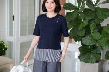 [가온 배색티셔츠] 초코맘