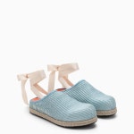 23SS 마르니 Light blue raffia sabot Fussbett - 리본즈(REEBONZ)