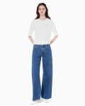 H FASHION 여성 로우라이즈 배기핏 카고 미드블루 데님 J224275-1A4 J2242751A4