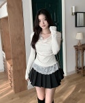 클래식블랑 [핏보장💗S~L] 레이즈 플리츠 주름 미니 스커트 봄 가을 여름 / 주름치마 봄치마 가을치마 여름치마 클래식블랑