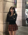클라우드이모션 베버리즈 체크 플리츠 SK