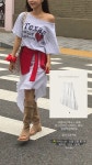 클라우드이모션 [ MD PICK / 보헤미st ] LOVE 텍사스 원 오버 TOP