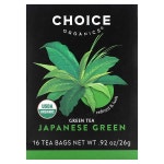 Choice Organic Teas, 녹차, 재패니스 그린 티, 티백 16개입, 26g(0.92oz)