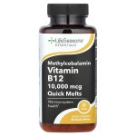 LifeSeasons (라이프시즌스), 에센셜, 메틸코발라민 비타민B12, 베리 맛, 10,000mcg, Quick Melt 60정