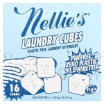 Nellies, 세탁 큐브, 플라스틱 무함유 세탁 세제, 무향, 16회 사용분, 240g(8.47oz)