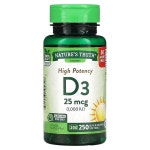 Natures Truth, 고효능 비타민D3, 25mcg(1,000IU), 빠른 방출 소프트젤 250정