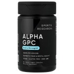 Sports Research (스포츠리서치), 알파-GPC, 액상 베지 캡슐 60정(캡슐 1정당 315mg)