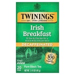 Twinings, 100% 순수 블랙 티, 아일랜드 식 아침 식사, 카페인 제거, 20 티 백, 1.41 온스 (40 g) 개 당