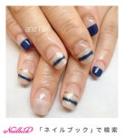 オールシーズン/ハンド/シンプル/変形フレンチ/ストライプ - ☆ano nail☆Kanamiのネイルデザイン[No.7363605]｜ネイルブック