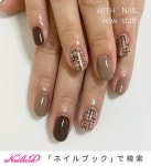 秋/シンプル/ツイード/ブラウン - WITH NAIL maoのネイルデザイン[No.7746832]｜ネイルブック 秋/シンプル/ツイード/ブラウン - WITH... 